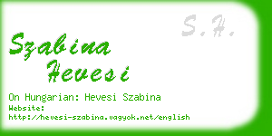 szabina hevesi business card